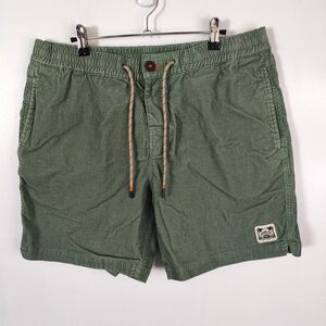 Howler Bros Pressure Drop Cord Shorts Mens 35 Lichen Green Corduroy Drawstring